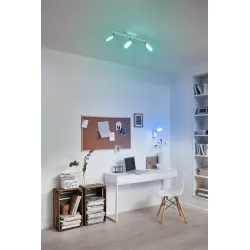 PALOMBARE-C BIAŁY OPRAWA SUFITOWA SPOT NT LED 3X5W 2700K-6500K 1800LM IP20 TWORZYWO/ STAL/ ALUMINIUM
