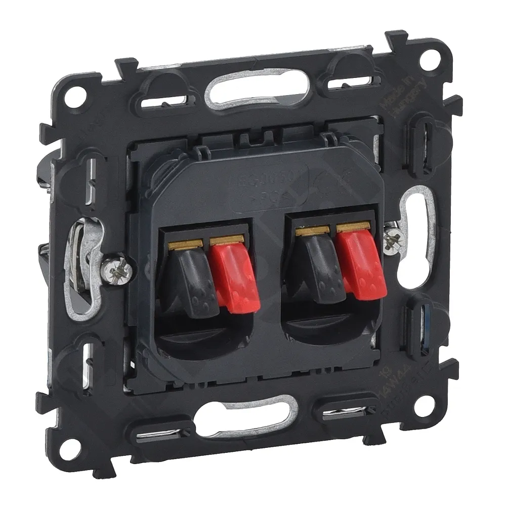 VALENA ALLURE MECHANIZM GNIAZDO GŁOŚNIKOWE HI-FI 2X BANAN ZACISKI ŚRUBOWE 4MM2