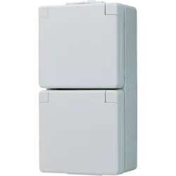 WG600 BIAŁY WG GNIAZDO 2X SCHUKO PIONOWE ZACISKI ŚRUBOWE 16A 250V