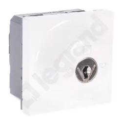 M45 BIAŁY ŁĄCZNIK 2M NA KLUCZ 3-POZYCYJNY Z WKŁADKĄ 6A 250V