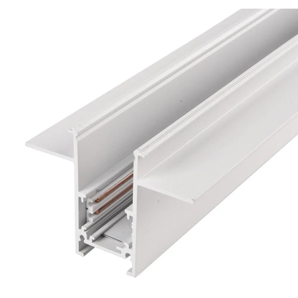 ALFA BIAŁY PIASKOWY SZYNOPRZEWÓD OŚWIETLENIOWY MAGNETYCZNY PT GIPS2 1F 3M+ 2 KOŃCÓWKI ALUMINIUM