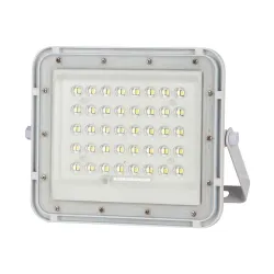 VT-40W-W BIAŁY OPRAWA NAŚWIETLACZ SOLARNY LED 6W NW 4000K 400LM IP65 +CZUJNIK ZMIERZCHU PILOT