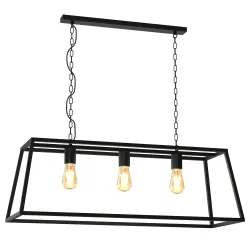FRAME CZARNY/ ZŁOTY OPRAWA WISZĄCA 3X E27/60W IP20 METAL