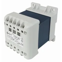 PTM 120 TRANSFORMATOR BEZPIECZEŃSTWA 1F 120VA 230V AC/ 24V AC OBUDOWA TH35 IP20 RDZEŃ KSZTAŁTKOWY EI