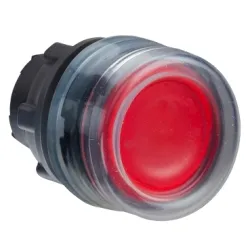 Schneider Electric Harmony XB5 Napęd przycisku płaskiego okapturzony czerwony LED plastikowy typowa soczewka, ZB5AW543