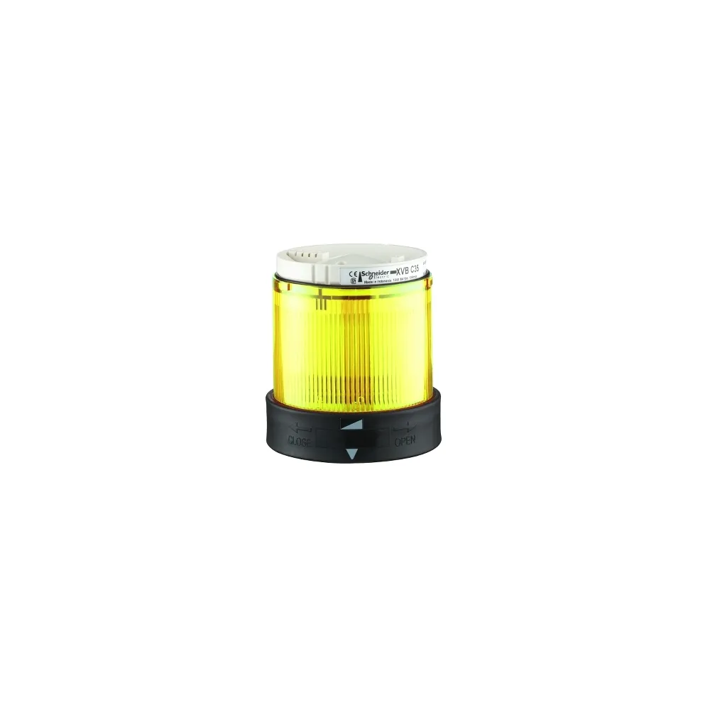 Schneider Electric Harmony XVB Element świetlny z filtrem rozpraszającym Ø70 żółty światło LED 24V AC/DC, XVBC2B8D