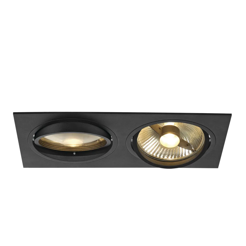 NEW TRIA CZARNY OPRAWA SUFITOWA PT 2X GU10/ 75W IP20 ALUMINIUM