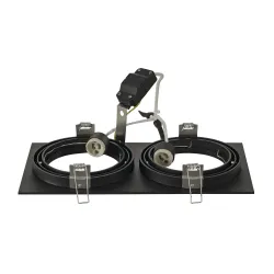 NEW TRIA CZARNY OPRAWA SUFITOWA PT 2X GU10/ 75W IP20 ALUMINIUM