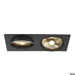 NEW TRIA CZARNY OPRAWA SUFITOWA PT 2X GU10/ 75W IP20 ALUMINIUM