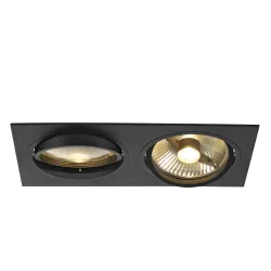 NEW TRIA CZARNY OPRAWA SUFITOWA PT 2X GU10/ 75W IP20 ALUMINIUM