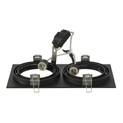 NEW TRIA CZARNY OPRAWA SUFITOWA PT 2X GU10/ 75W IP20 ALUMINIUM