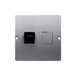 SIMON BASIC MODUŁ INOX GNIAZDO KOMPUTEROWE 1X UAE 8 CAT.5E UTP PŁASKIE