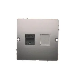 SIMON BASIC MODUŁ INOX GNIAZDO KOMPUTEROWE 1X UAE 8 CAT.5E UTP PŁASKIE