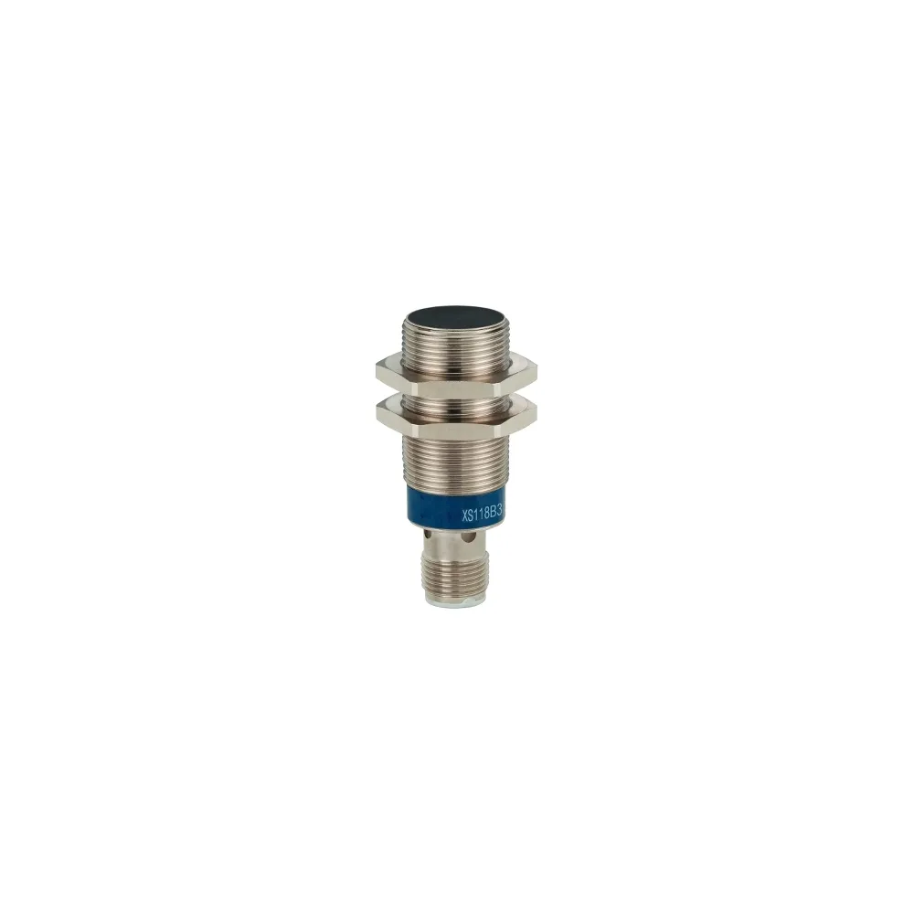 Schneider Electric OsiSense XS Czujnik indukcyjny M18 z wyjściem PNP 1NC, 12/24V DC, konektor M12, XS118B3PBM12