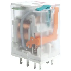 R2N-2012-23-1110-WTLD PRZEKAŹNIK PRZEMYSŁOWY 12A 2P 110V DC WTYKOWY + WSKAŹNIK, PRZYCISK, LED, DIODA