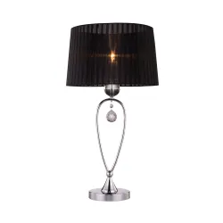 BELLO CZARNY OPRAWA STOŁOWA 1X E27/ 60W IP20 METAL/ KRYSZTAŁ/ TKANINA