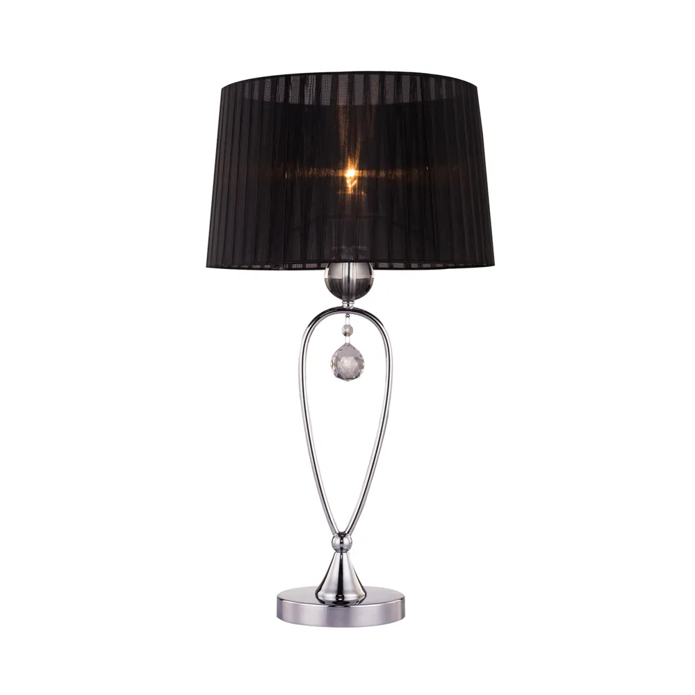 BELLO CZARNY OPRAWA STOŁOWA 1X E27/ 60W IP20 METAL/ KRYSZTAŁ/ TKANINA