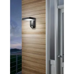 PASTION CZARNY OPRAWA SOLARNA SOLAR-LED 4.5W WW 3000K 200LM TWORZYWO + CZUJNIK RUCHU