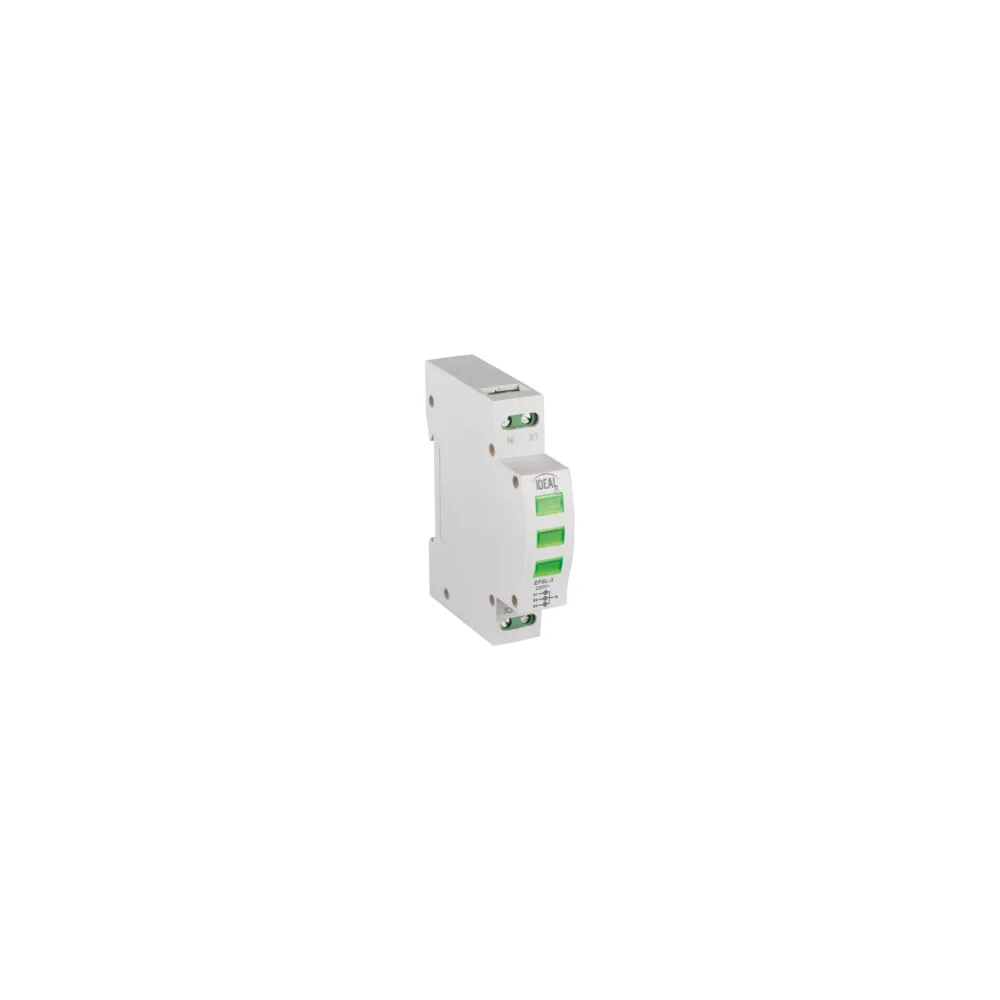 KLI-3G LAMPKA SYGNALIZACYJNA MODUŁOWA 3X LED 1M 230V AC TH35 ZIELONY