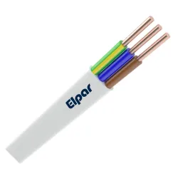 YDYP 3X 6.0 ŻO BIAŁY PRZEWÓD INSTALACYJNY PŁASKI DRUT 450/750V KL.1