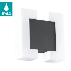 SITIA ANTRACYT/ BIAŁY OPRAWA ŚCIENNA KINKIET LED 2X 4.8W WW 3000K 1100LM IP44 STAL CYNKOWANA TWORZYW