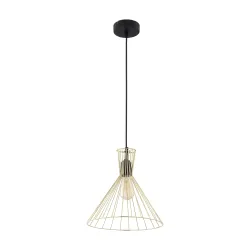 SAHARA CZARNY/ ZŁOTY OPRAWA WISZĄCA 1X E27/ 15W IP20 METAL/ TWORZYWO