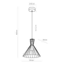 SAHARA CZARNY/ ZŁOTY OPRAWA WISZĄCA 1X E27/ 15W IP20 METAL/ TWORZYWO