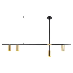 BELMONTE CZARNY/ MOSIĘŻNY OPRAWA WISZĄCA 4X GU10/ 25W IP20 STAL/ ALUMINIUM