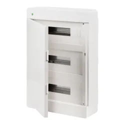 AREO ROZDZIELNIA PLASTIKOWA NT 54M 3X18 PE+N IP40 DRZWI BIAŁE