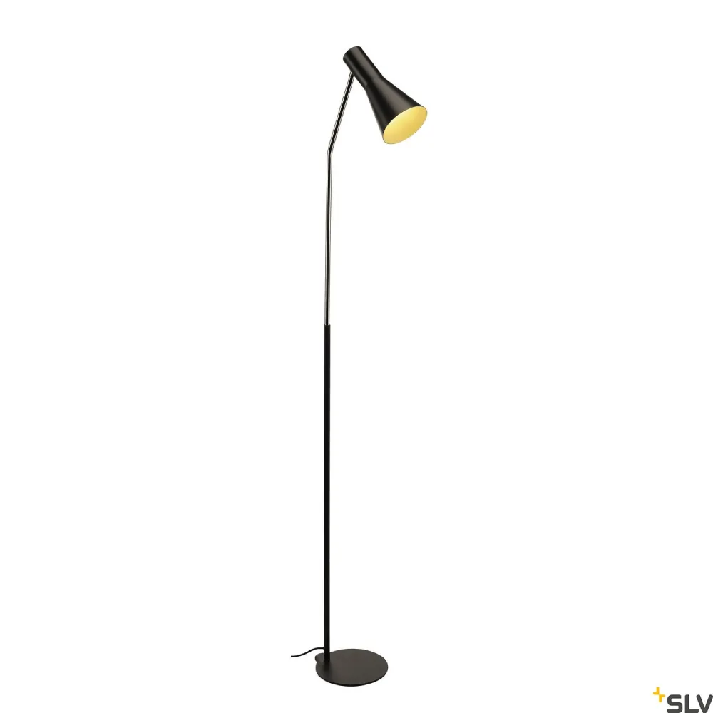 PHELIA CZARNY OPRAWA PODŁOGOWA W E27 23 IP 20 ALUMINIUM STAL