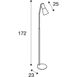 PHELIA CZARNY OPRAWA PODŁOGOWA W E27 23 IP 20 ALUMINIUM STAL