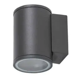 JOE WALL 1 CIEMNOSZARY OPRAWA ŚCIENNA KINKIET 1X GU10/ 35W IP54 METAL/ SZKŁO