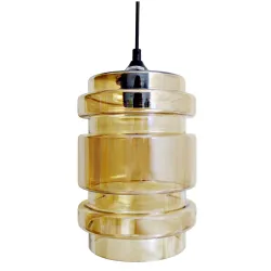DECORADO BURSZTYNOWY OPRAWA WISZĄCA 1X E27/ 60W IP20 METAL/ SZKŁO