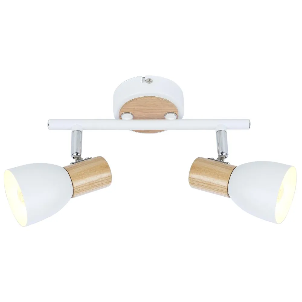 ANABEL BIAŁY/ BRĄZOWY OPRAWA SUFITOWA SPOT NT 2X E14/ 25W IP20 METAL