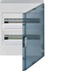 VEGA VB218TB ROZDZIELNIA PLASTIKOWA NT 36M 2X 18M N+PE IP40 IK07 475X400X146 DRZWI DYMNE BIAŁY