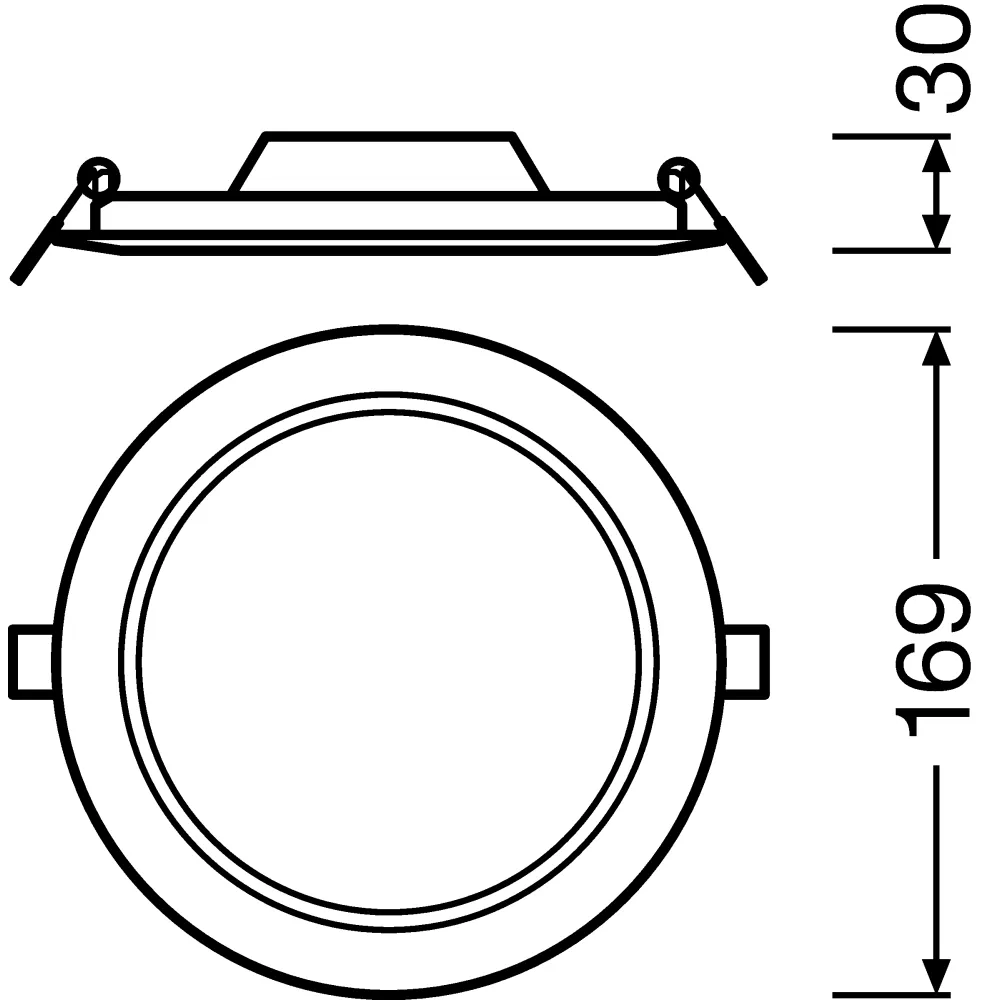 DOWNLIGHT SLIM ROUND BIAŁY OPRAWA SUFITOWA LED PT 12W WW 3000K 1020LM 155MM IP20 IK03 120ST PC