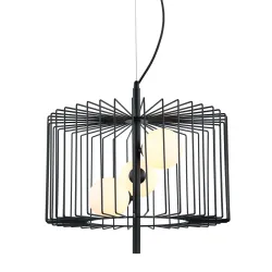 DAREN CZARNY/ BIAŁY OPRAWA WISZĄCA 3X G9/ 25W IP20 STAL/ SZKŁO