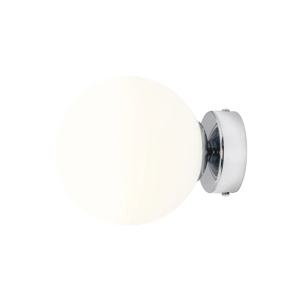 BALL CHROM S OPRAWA ŚCIENNA KINKIET NT 1X E14/ 40W IP20 METAL/ SZKŁO