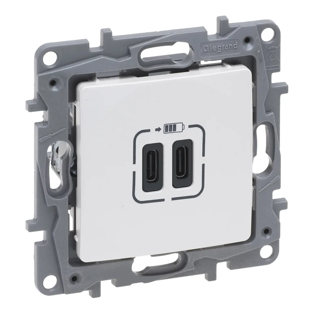 NILOE SELECTION MODUŁ PERŁA GNIAZDO ŁADOWARKA 2X USB TYP C+C 3A 5V