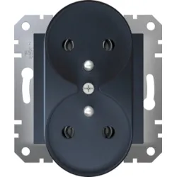 Schneider Electric Asfora, gniazdo 2x2P+PE do systemu ramkowego, antracyt, EPH9810271