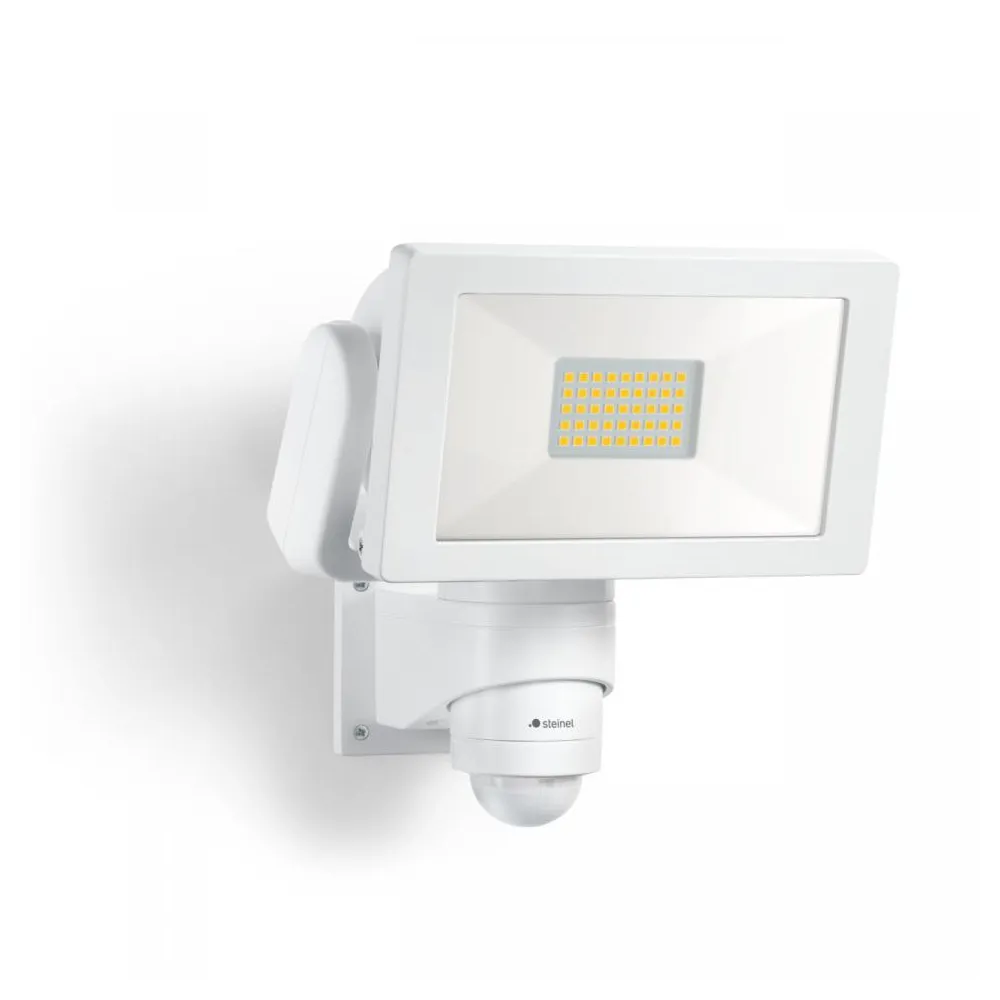 LS 300 LED BIAŁY OPRAWA NAŚWIETLACZ LED 30.6W NW 4000K 2704LM IP44 IK03 + CZUJNIK RUCHU ALUMINIUM