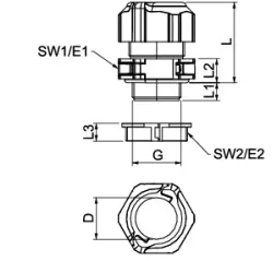 V-TEC TB25 DŁAWIK KABLOWY, ROZDZIELNY