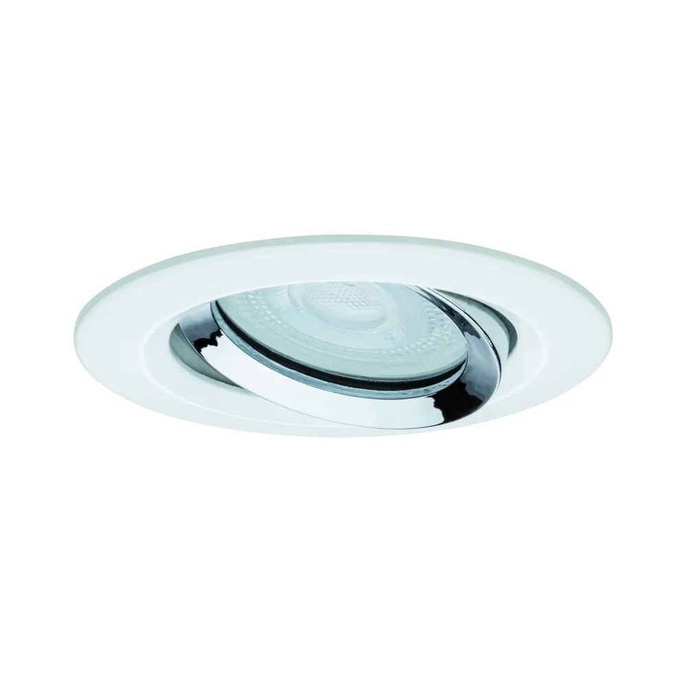 OPRAWA WBUDOWANA NOVA PLUS IP65 RUCHOMA 1X6W 230V4000K GU10 51MM BIAŁY MAT CHROM/ALUMINIUM