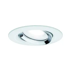 OPRAWA WBUDOWANA NOVA PLUS IP65 RUCHOMA 1X6W 230V4000K GU10 51MM BIAŁY MAT CHROM/ALUMINIUM