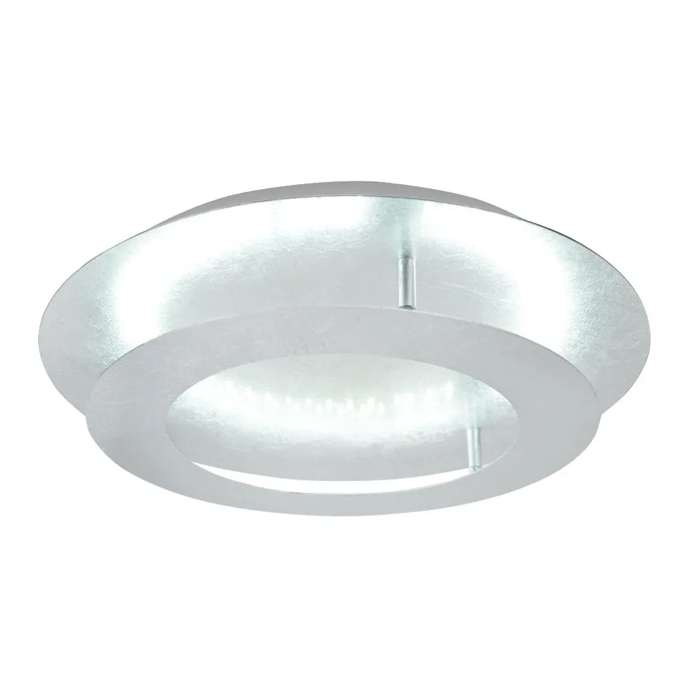MERLE SREBRNY OPRAWA SUFITOWA PLAFON LED 24W WW 3000K 1600LM IP20 METAL