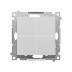 SIMON 55 MODUŁ ALUMINIUM MAT ŁĄCZNIK/ PRZYCISK 4X ELEKTRONICZNY