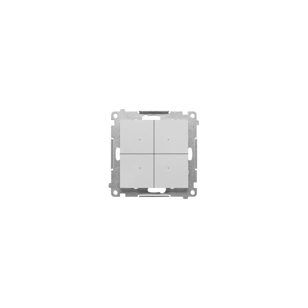 SIMON 55 MODUŁ ALUMINIUM MAT ŁĄCZNIK/ PRZYCISK 4X ELEKTRONICZNY