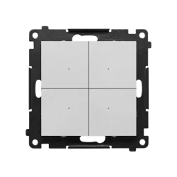 SIMON 55 MODUŁ ALUMINIUM MAT ŁĄCZNIK/ PRZYCISK 4X ELEKTRONICZNY