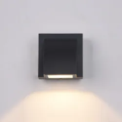 EDGAR CZARNY OPRAWA ŚCIENNA KINKIET ELEWACYJNY LED WW 3000K 120LM IP54 ALUMINIUM