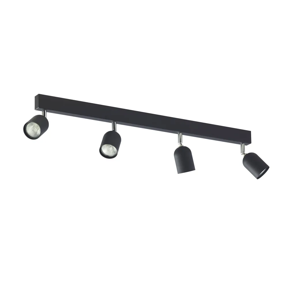 TOP BLACK CZARNY OPRAWA SUFITOWA SPOT NT 4X GU10/ 10W IP20 METAL/ TWORZYWO